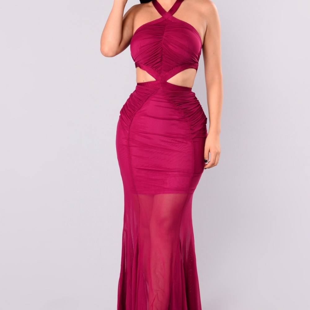 Cutout mesh dress